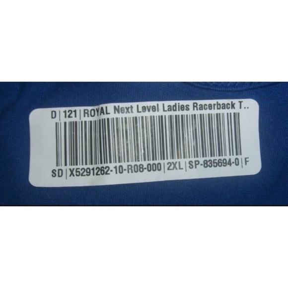 Next Level Tank Top Blue Racerback Rooster Funny Comedy Summer Retro Plus 2X XXL - Picture 7 of 8